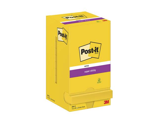 Post-it 654-S Super Sticky Notes 76x76mm ultragul