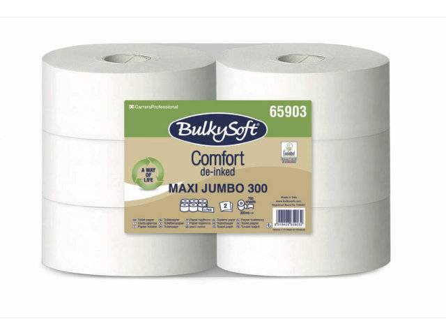 Bulky Soft toiletpapir Gigant Maxi Bulky Soft 2-lags 300m 6rul 65903