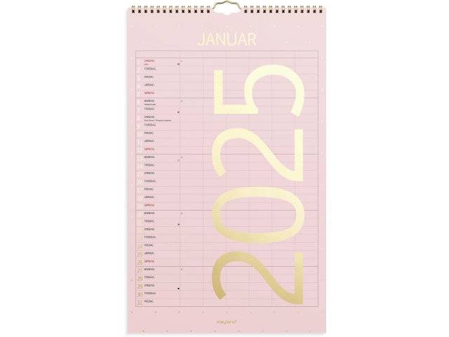 Mayland 2025 familiekalender Color 6 kolonner 25x41cm 25066130