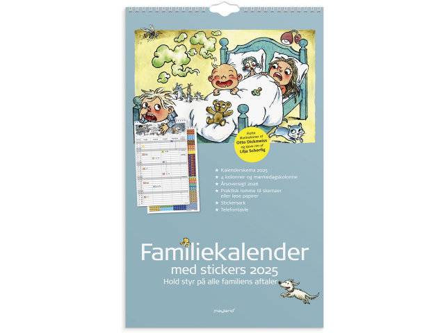 Mayland 2025 familiekalender med 4 kolonner 24x39cm 25066230