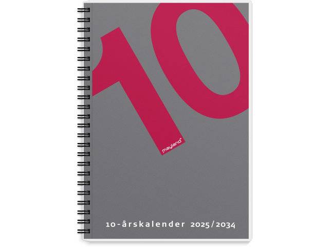 Mayland 2025 10-års kalender A5 14,8x21cm 25147000