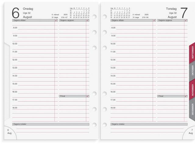 Mayland 2025 System dagkalender MM REFILL 11,7x17,1cm 25285000