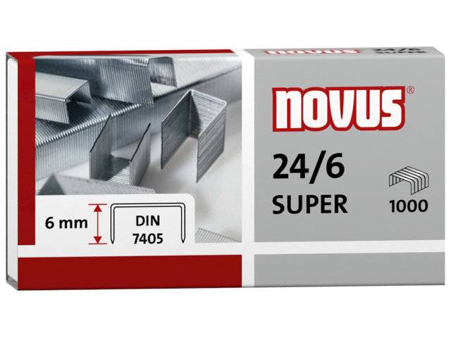 Novus re+new Hæfteklamme 24/6 Super, 1000stk