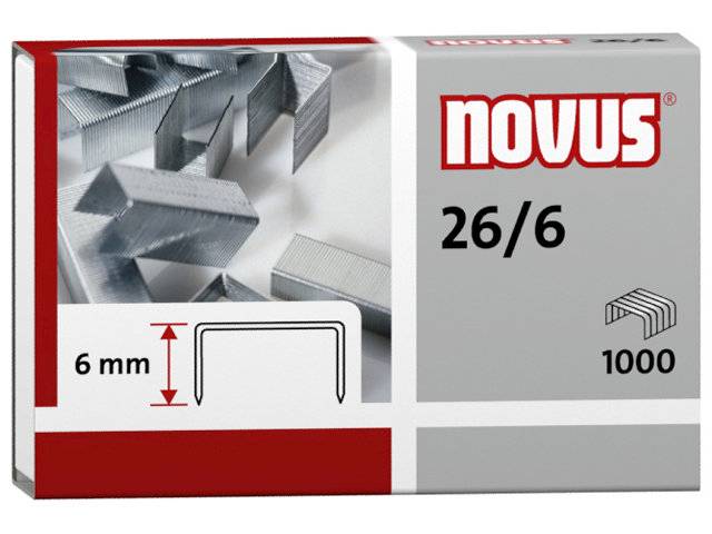 Novus re+new Hæfteklamme 26/6 Super, 1000stk