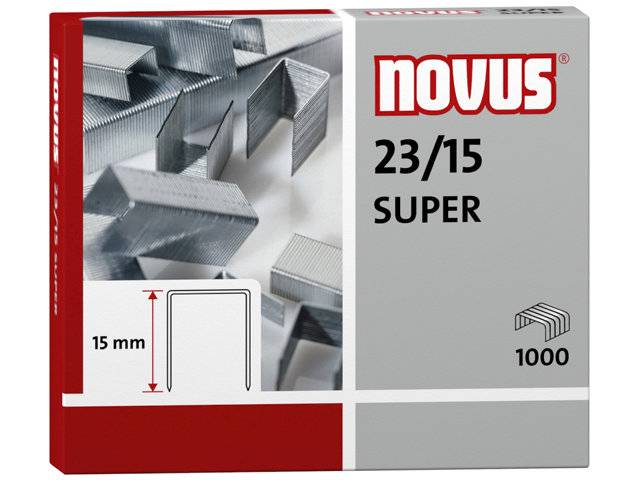 Novus re+new Hæfteklamme 23/15 Super, 1000stk