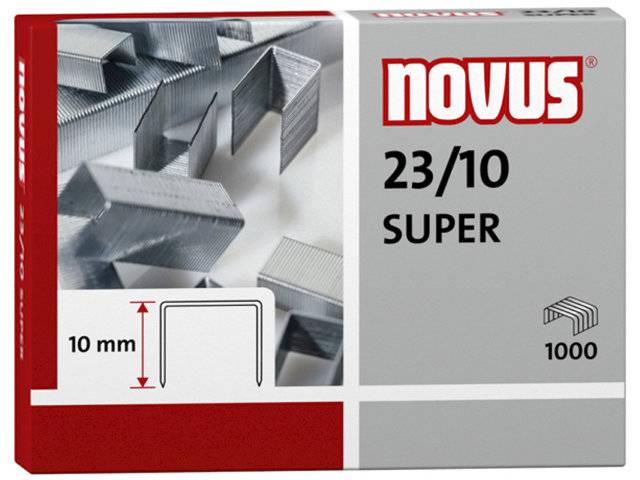 Novus re+new Hæfteklamme 23/10 Super, 1000stk