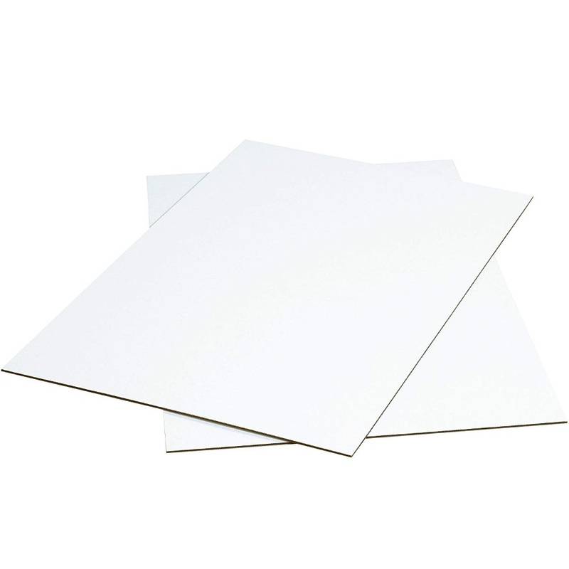 Bølgepapark 998x1398mm 2mm hvid, mellemlæg til paller