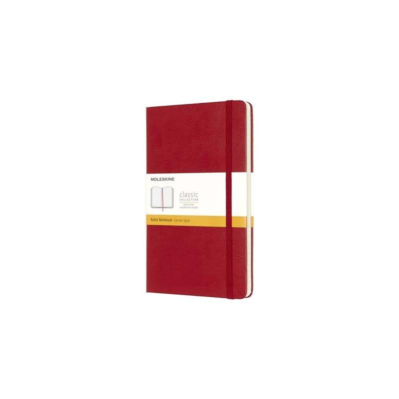 Moleskine notesbog Classic hard linieret L 13x21cm rød