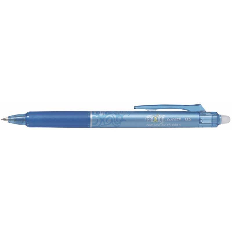 Pilot FriXion Clicker kuglepen fine 0,5mm lyseblå