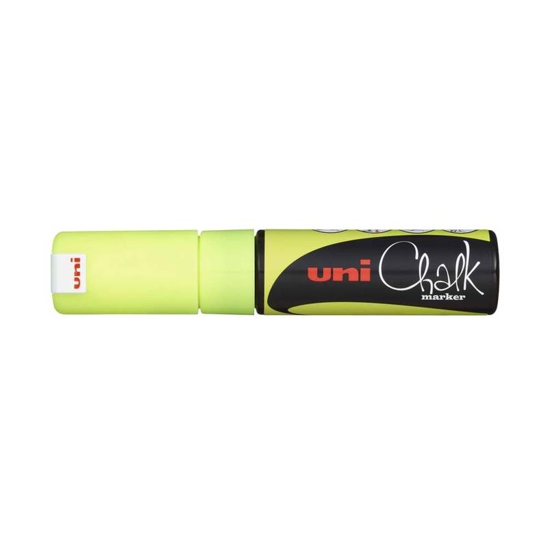 Uni-ball kridt marker PWE-8K til glas- og kridttavler 8mm gul