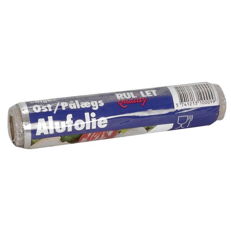 Ostefolie 20m x 14cm alufolie pålægsfolie rul-let sølv