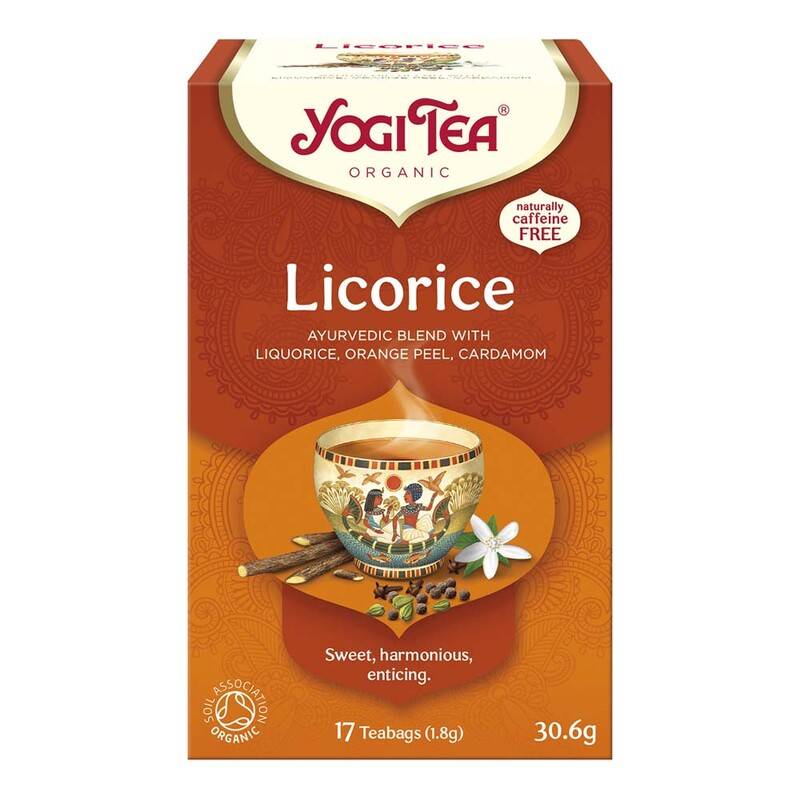 BKI Yogi Licorice te, æske med 17 breve