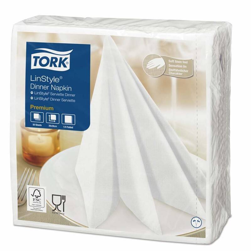 Tork Premium Linstyle 478811 middagsserviet 39x39cm hvid