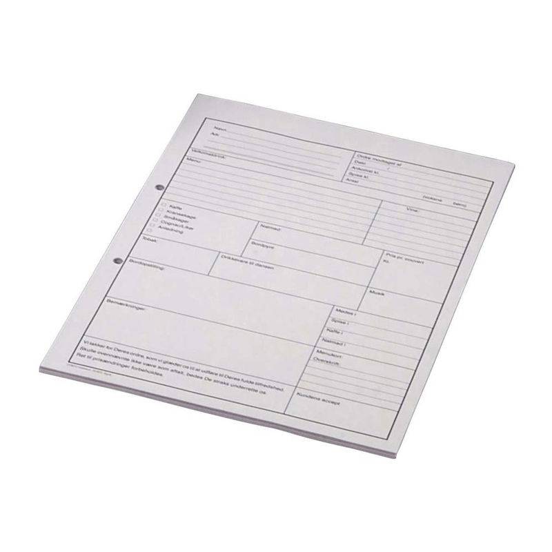 Selskabsbestilling blok med 3 kopier