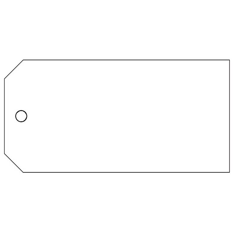 Manillamærker PP plast 60x120mm vandfast hvid