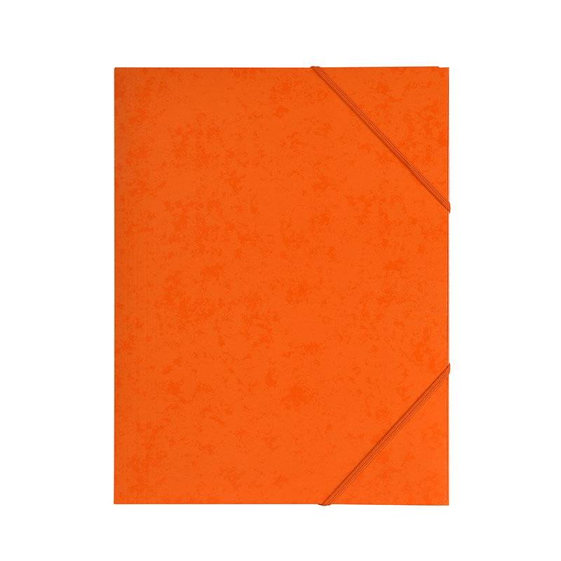 Office elastikmappe med 3 klapper i karton FSC orange