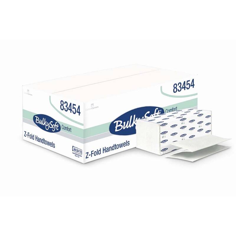 Bulky Soft hvid 2-lags 24cm håndklædeark Z-Fold 3750 ark