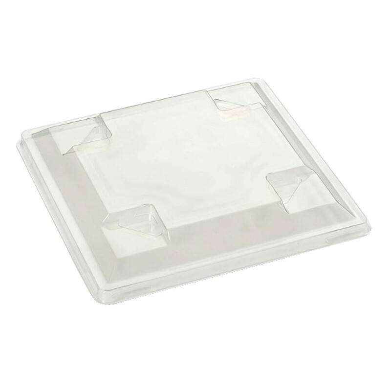Låg Gourmet Express A-PET klar 14x14cm 300stk/ kar