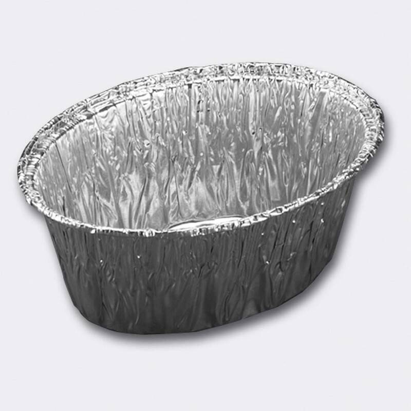 Aluminiumsform til muffins med mere oval 260ml 120 x 87 x 47mm sort-sølv