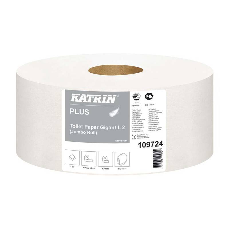 Katrin Plus Giga M 2-lags toiletpapir 310m 109724, 6 ruller