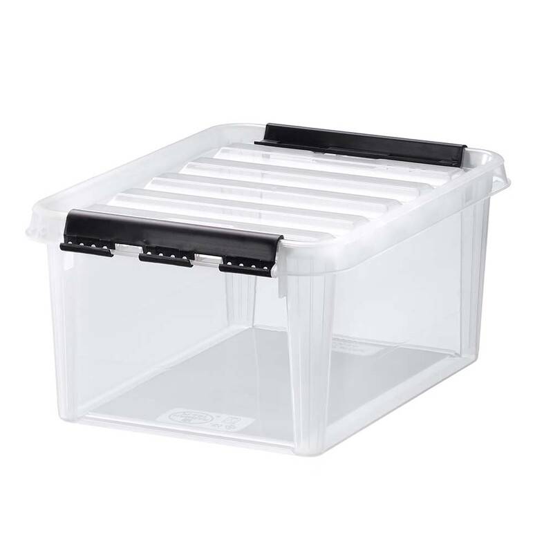 Plastikkasse Smart Store 10 - 8 liter 34x25x16cm med låg klar
