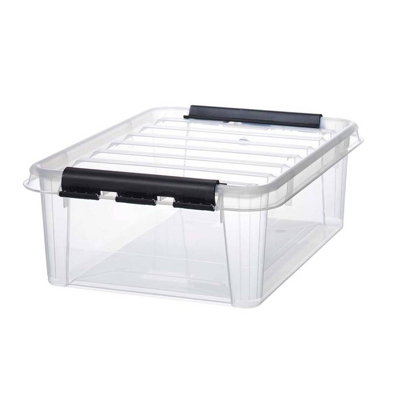 Plastkasse Smart Store 24 liter 50x39x18cm med låg klar