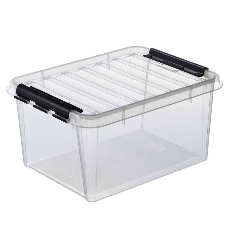 Plastikkasse Smart Store 31 liter 50x39x26cm med låg klar