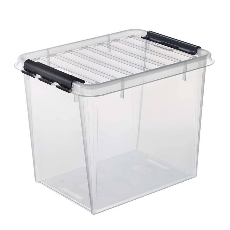 Plastikkasse Smart Store 50 liter 50x39x41cm med låg klar