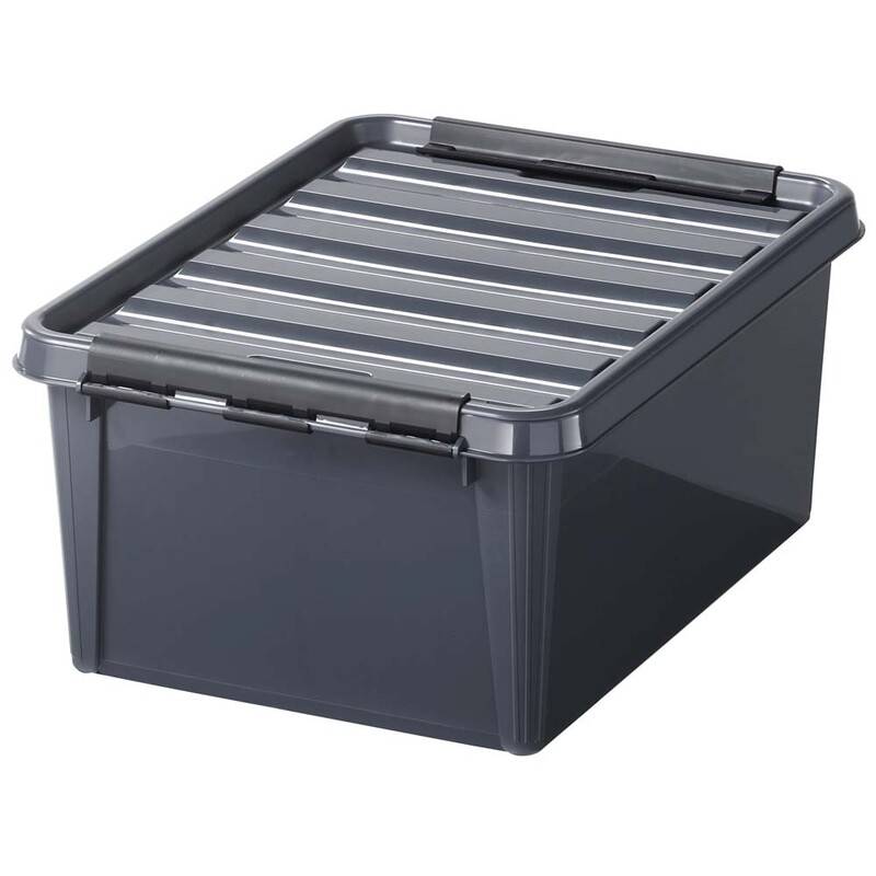 Plastkasse Smart Store 15 liter 40x30x19cm med låg grå