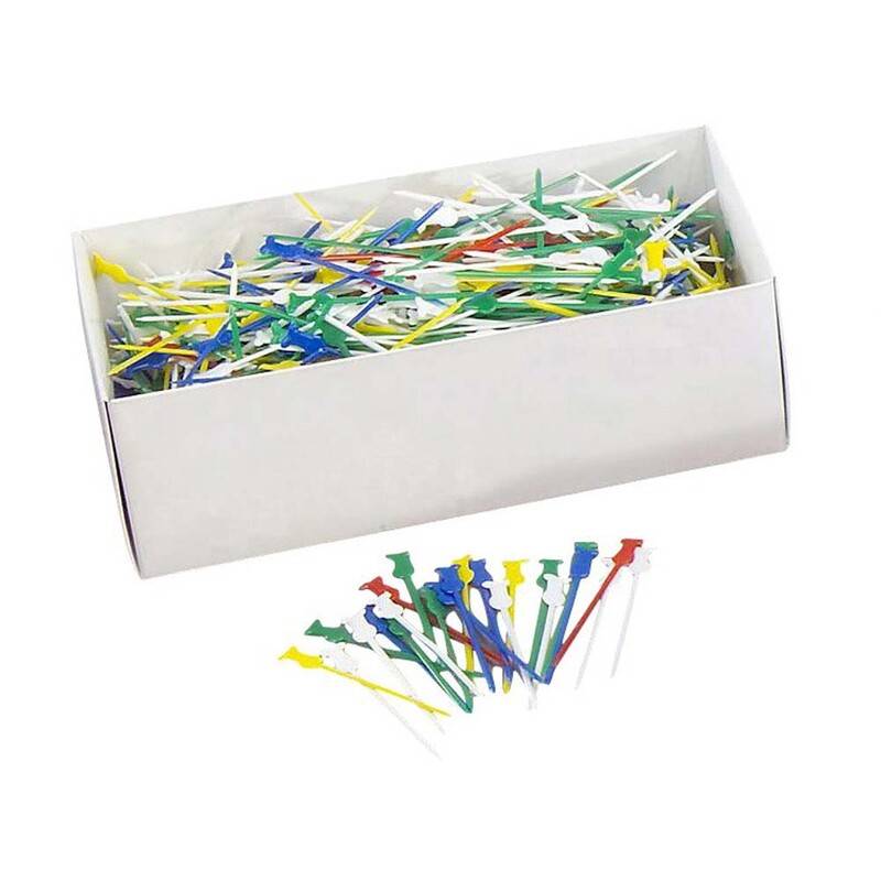 Pindemadspinde kokke plastik ass. farver, 1000 stk