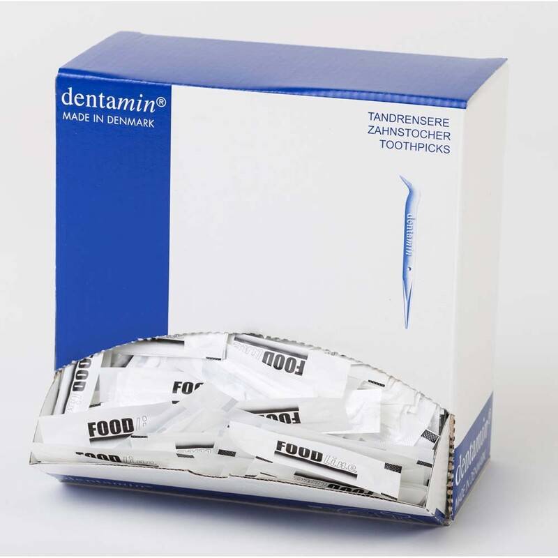 Tandstikkere plast indpakket hvid