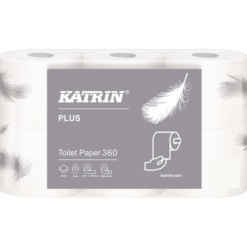 Katrin Plus 360 Svanemærket toiletpapir 2-lags, 42 ruller