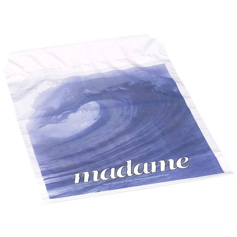 Hygiejnepose Madamepose bølgemotiv hvid 500stk/pak