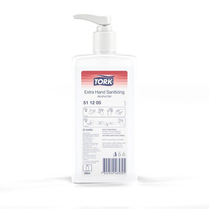 Tork Extra alkohol h&aring;nddesinfektion gel 500ml 511205