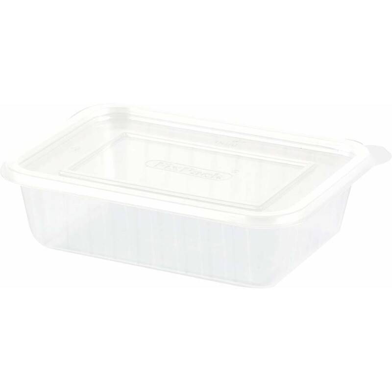 Duni Fixpack plastbakke firkantet PP 350ml klar, 500 stk