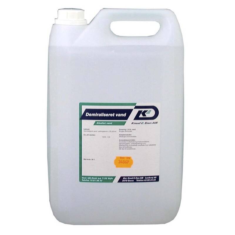Vand demineraliseret afsaltet vand 10 Liter, pH 7