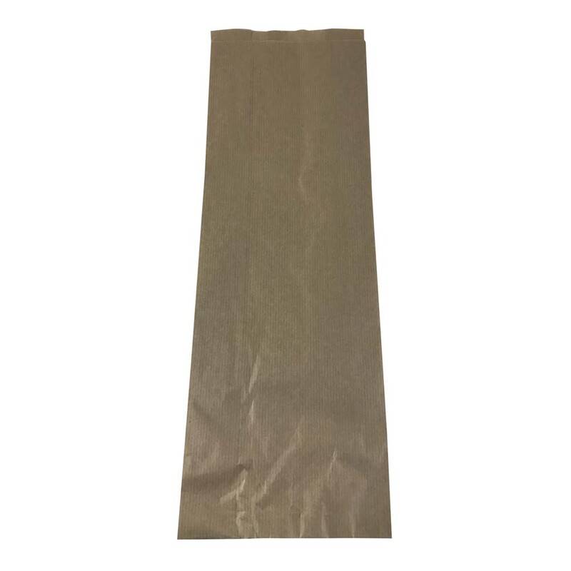 Grovbrødspose lang brun 160/80x460mm 40g brun. 500 stk