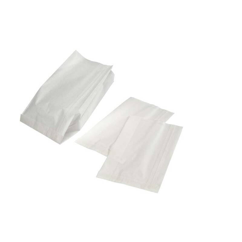 Bagerpose 10kg med sidefals 310/90x535mm hvid. 250 stk