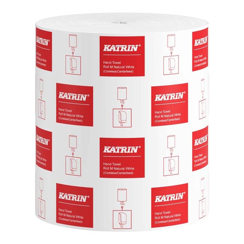 Katrin Basic M aftørringspapir uden hylse 1-lags 476512 natur
