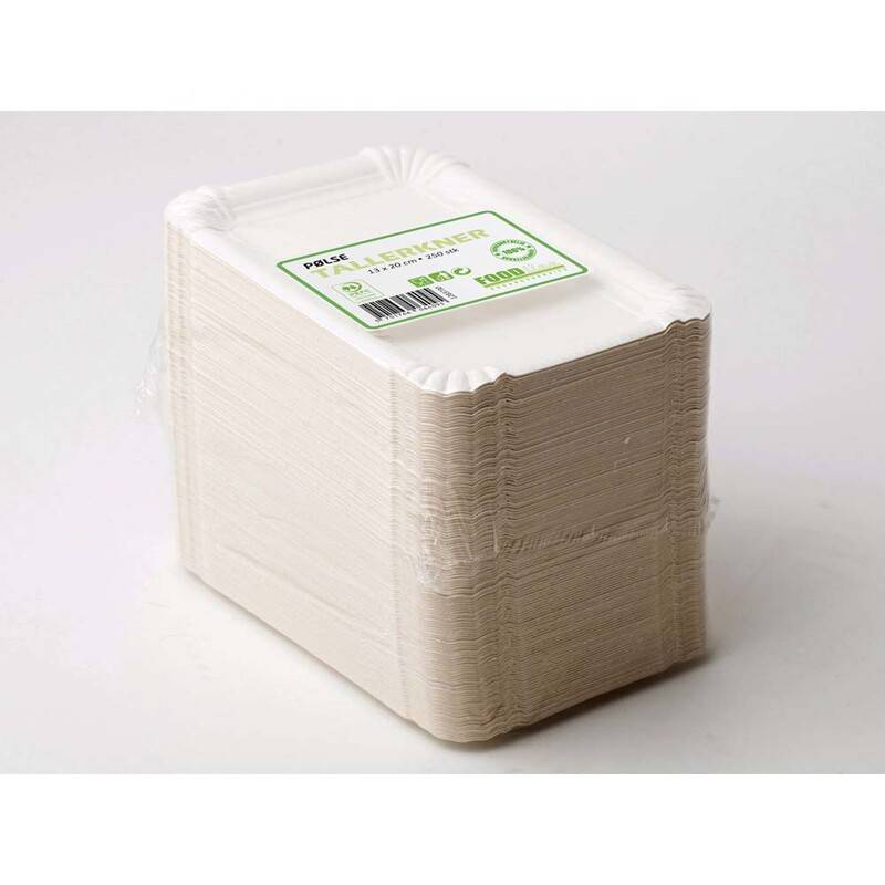 Gastro-Line miljøvenlig pølsebakke 13x20cm hvid