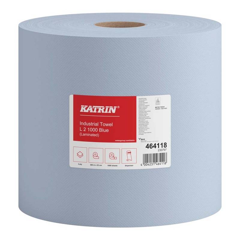 Katrin Classic aftørringspapir 2-lag 464118 blå