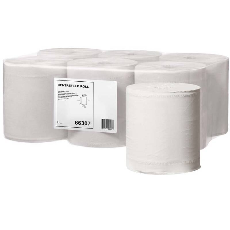 Tork Standard aftørringspapir M2 uden hylse 1-lags 66307 hvid