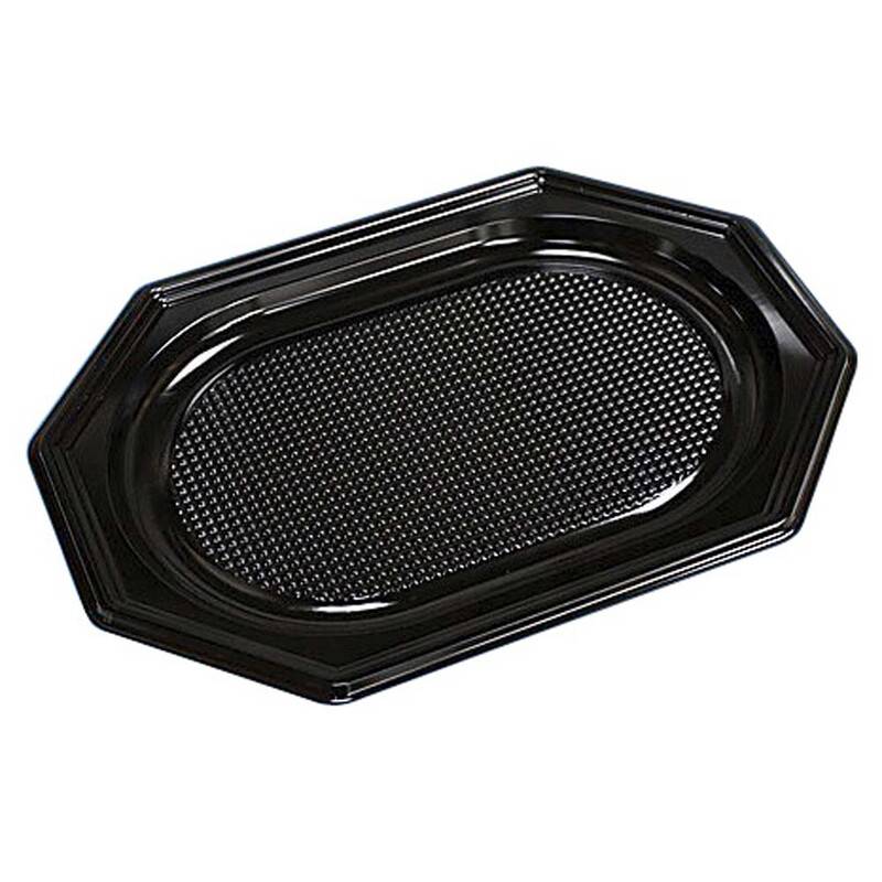 Cateringfad plast 35x25cm oval A-PET sort