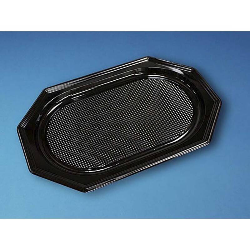 Cateringfad plast 45x30cm oval A-PET sort