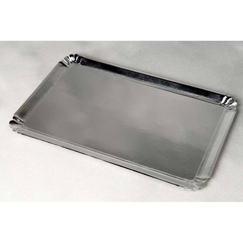 Papfad aluminium 42x28cm sølv
