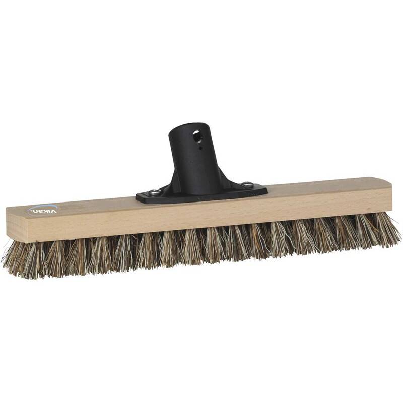 Vikan Classic Gulvskrubbe stiv med socket 30cm brun