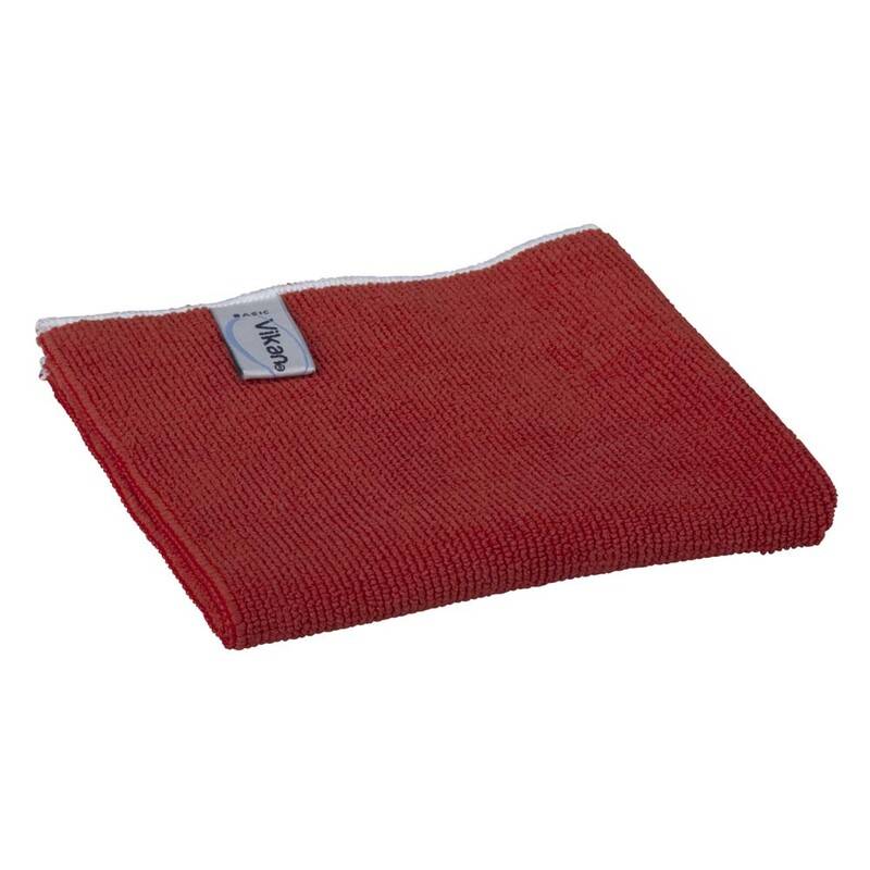 Mikrofiberklud Vikan Basic rød 32x32cm 5stk/pak