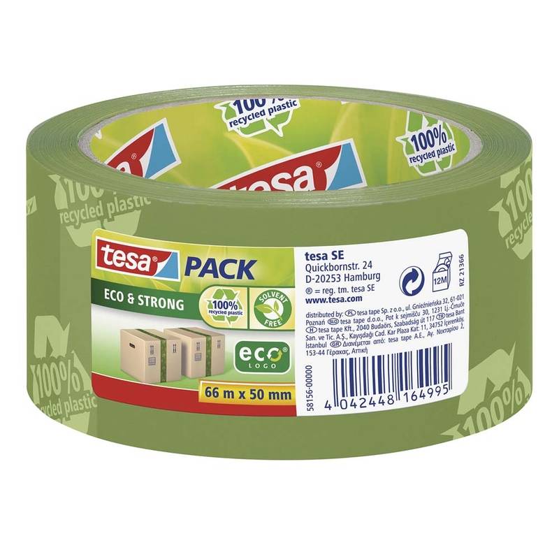 Tesa Ecologo PP tape grøn 50mmx66m støjsvag