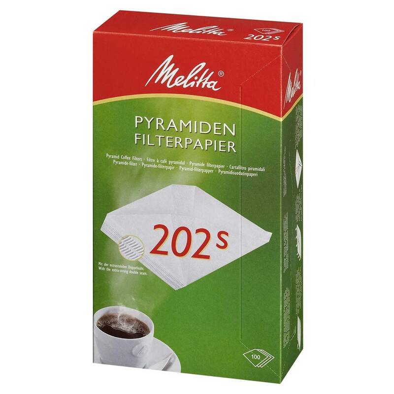Melitta pyramidefilter 202 hvid, 100 stk