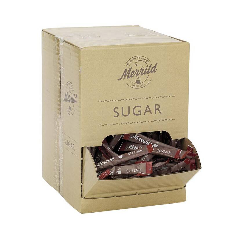 Merrild sukker sticks 4g i dispenserboks